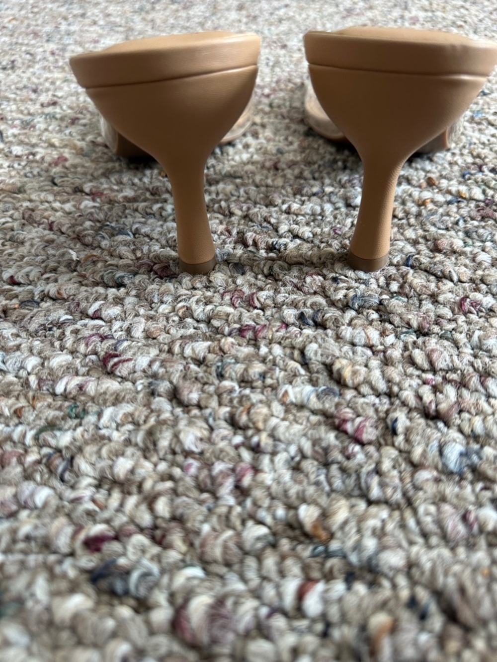 a new day Nude Clear Strap Pointed Kitten Heel Mules - Picture 4 of 6